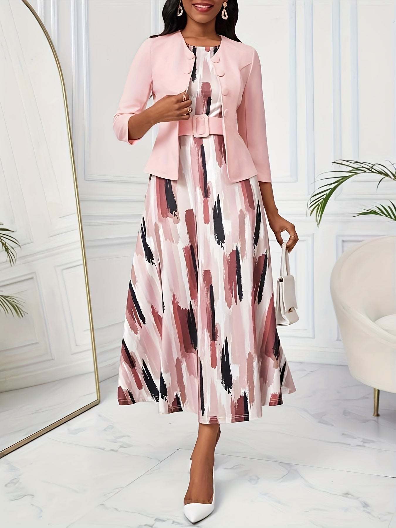 Mia | Stylish Geometric Two Piece Set for Women