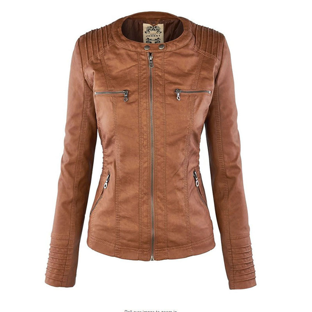 Mia | Stylish Lightweight Leather Jacket Women for Spring Autumn