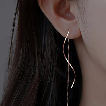Stylish Long Wavy Earrings