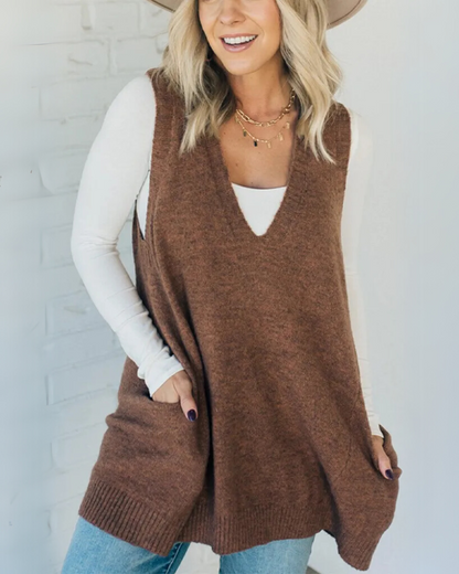 Mia | Stylish Oversized Knit Vest