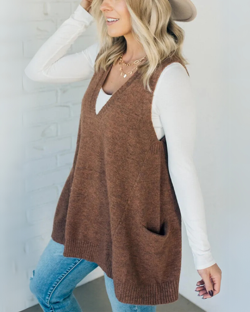 Mia | Stylish Oversized Knit Vest