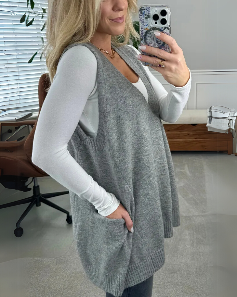 Mia | Stylish Oversized Knit Vest