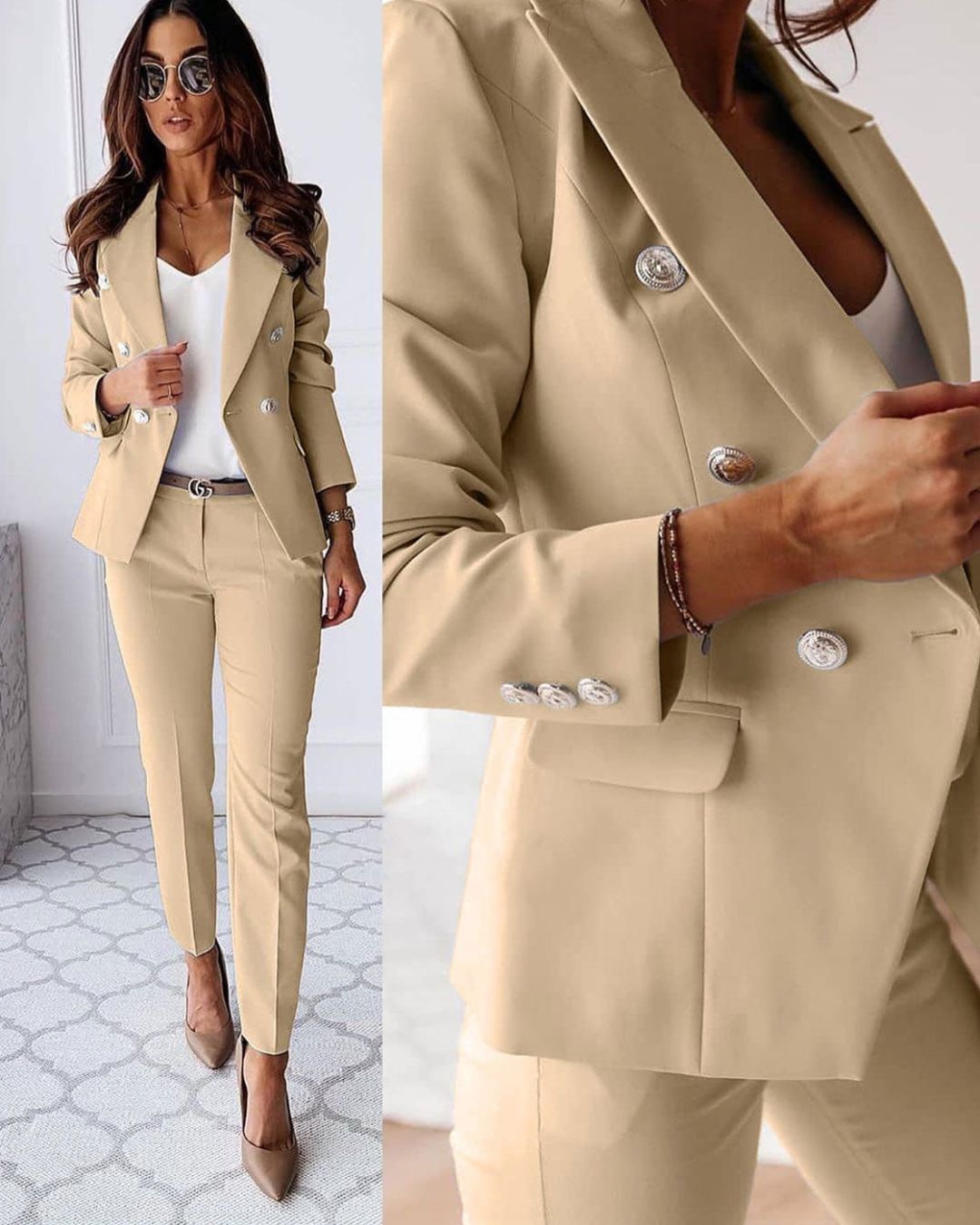 Mia | Stylish Tailored Women's Suit With Slim Trousers