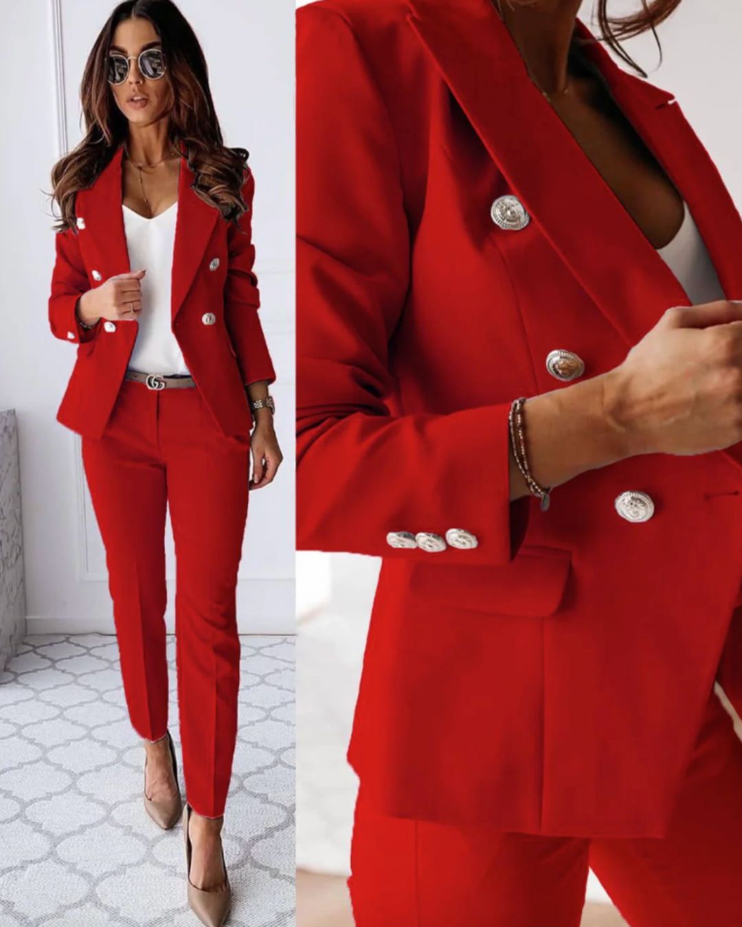 Mia | Stylish Tailored Women's Suit With Slim Trousers