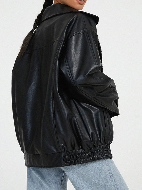 Mia | Trendy Oversized Bomber Jacket for Women