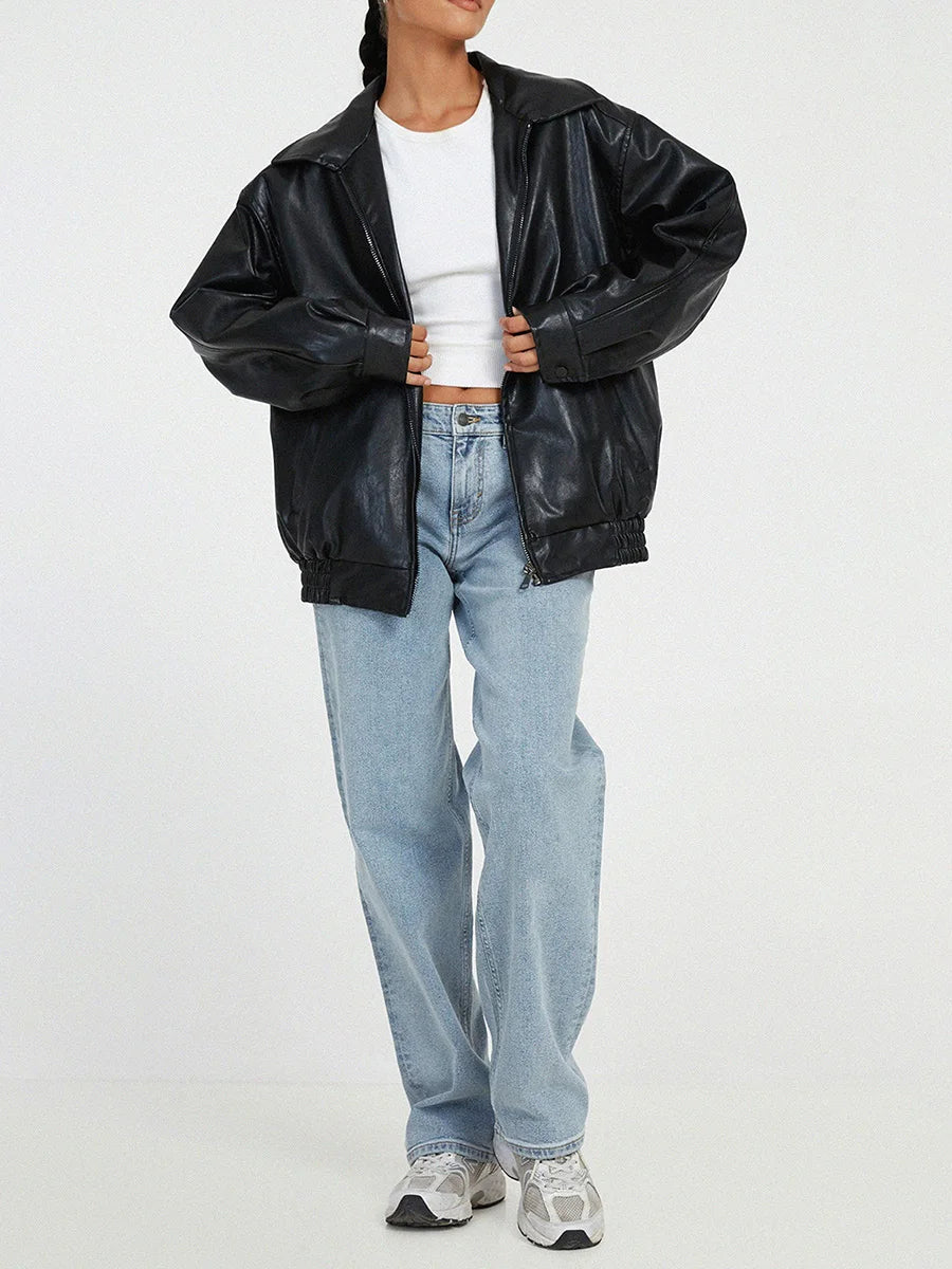 Mia | Trendy Oversized Bomber Jacket for Women