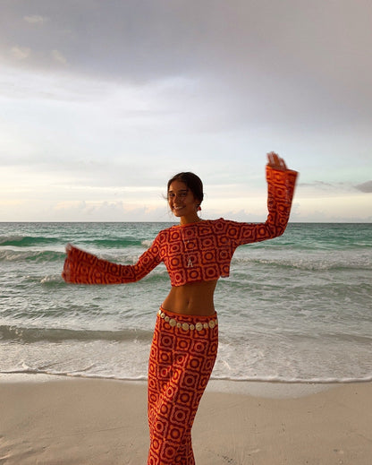 Mia | Vibrant Crochet Two-Piece Beach Set