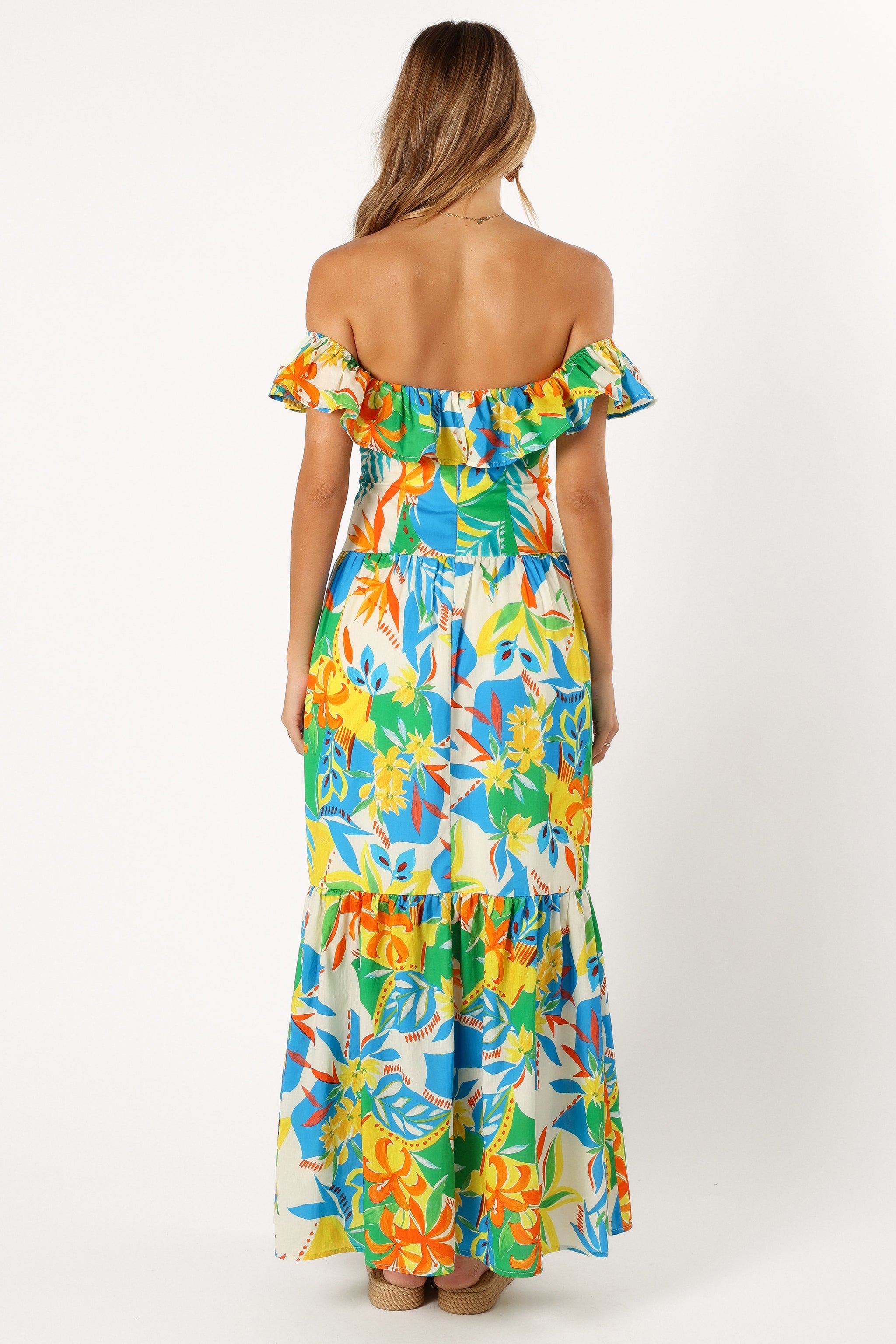 Mia | Vibrant Off Shoulder Maxi Dress