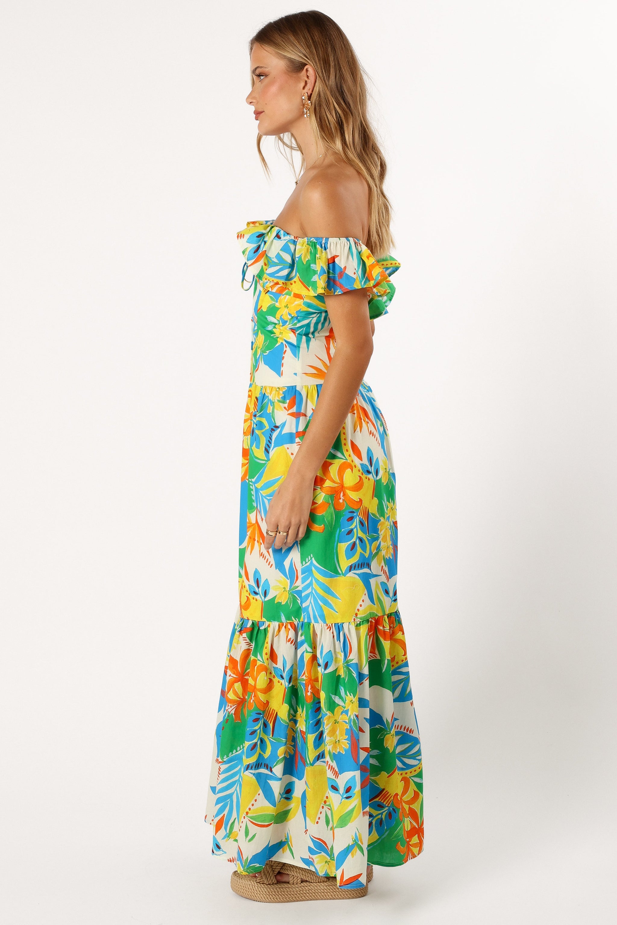 Mia | Vibrant Off Shoulder Maxi Dress