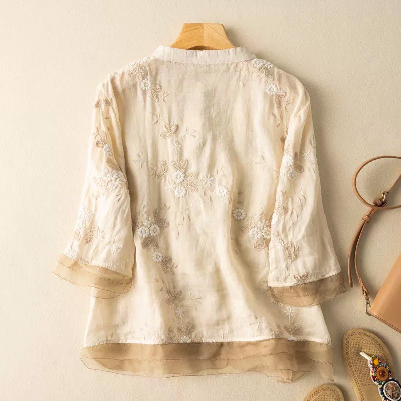 Vivienne | Cotton-Linen Chic Blouse