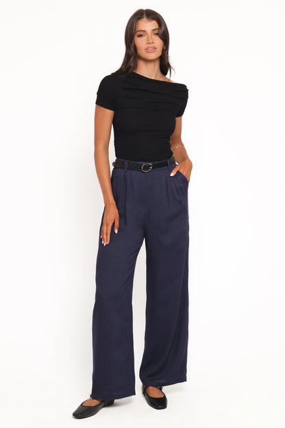 Olivia | Elegant Wide Leg Linen Pants for Women