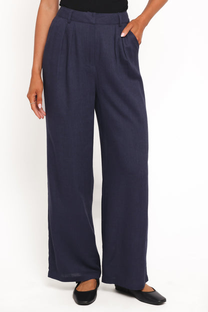 Olivia | Elegant Wide Leg Linen Pants for Women