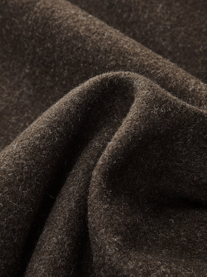 Paris Collection | Plain Zipper Tweed Jacket with Long Sleeves | Warm Fabric for Cozy Comfort