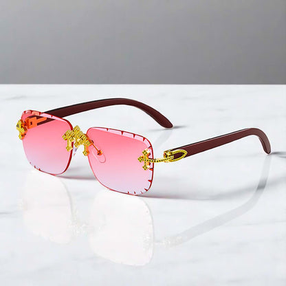 Vivienne | Rimless Retro Sunglasses