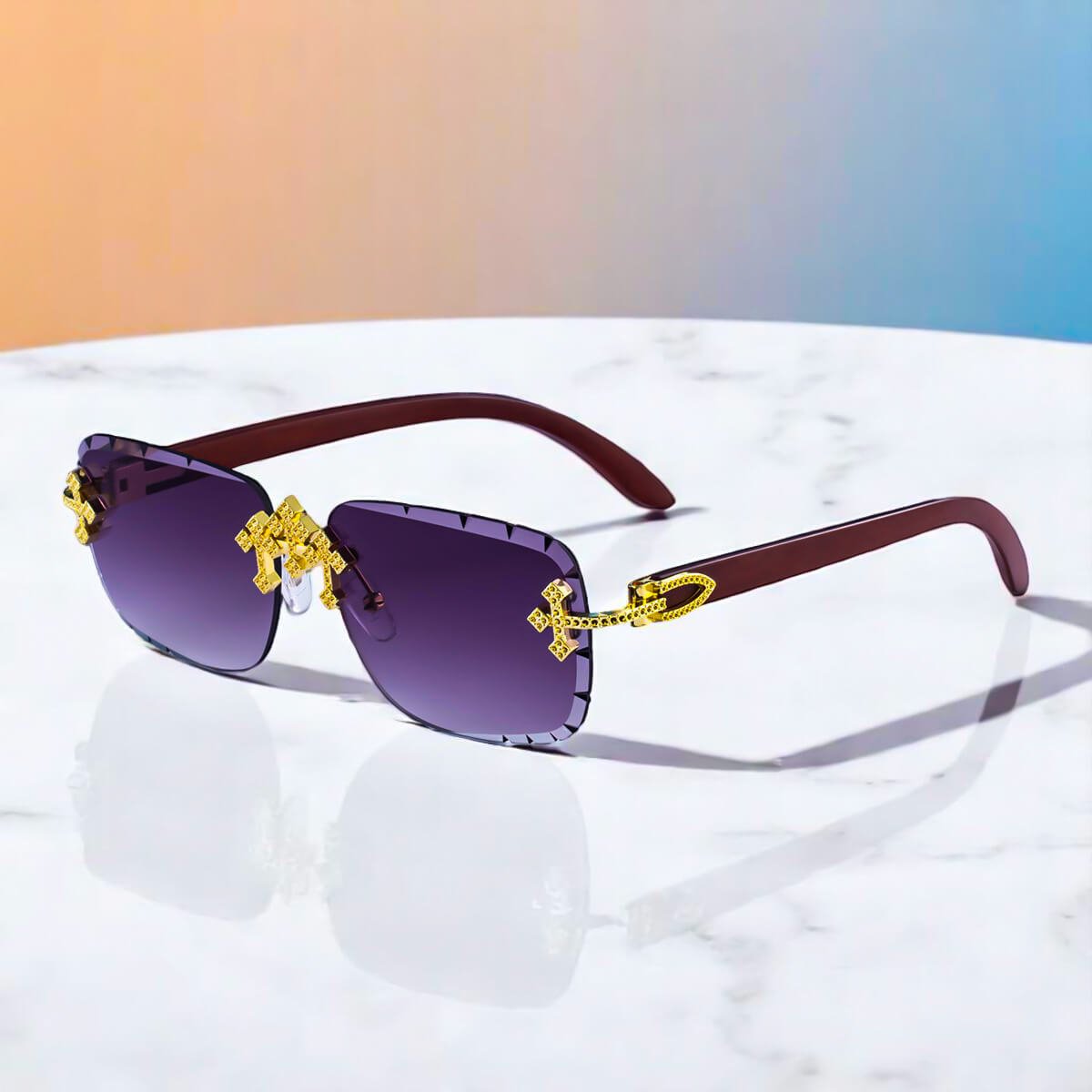Vivienne | Rimless Retro Sunglasses
