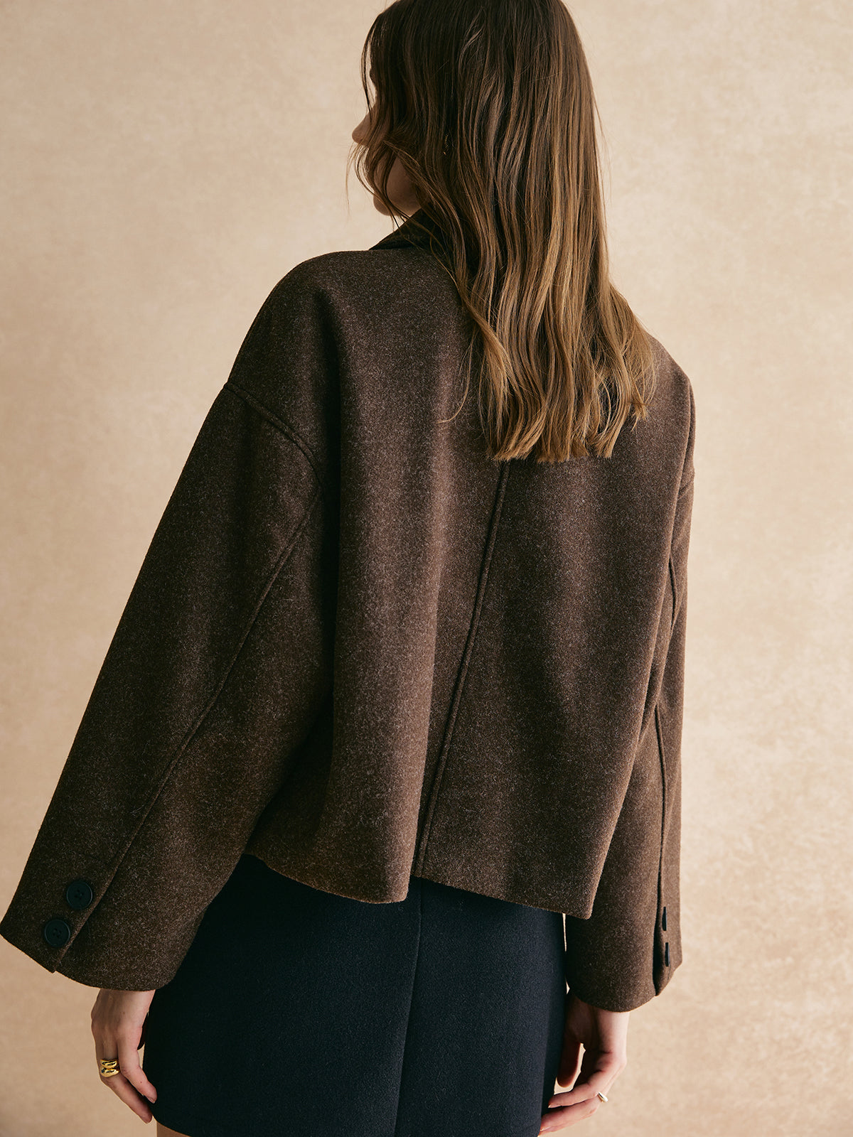Refined Tweed Button Down Jacket with Long Sleeves | Stylish Shift Fit for Everyday Elegance