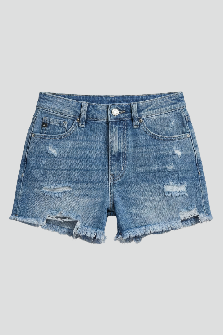 Lila | Frayed Hem Ripped Shorts