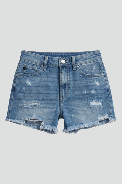 Lila | Frayed Hem Ripped Shorts