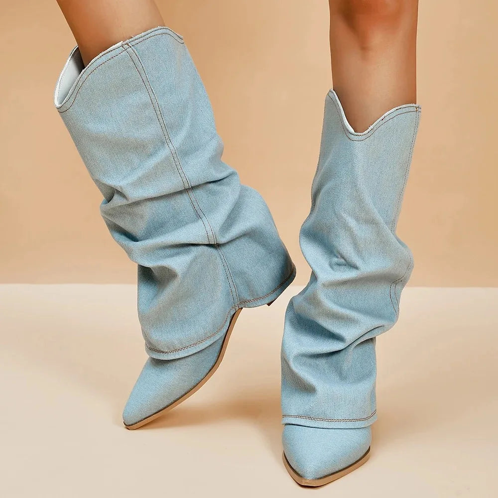Henrietta | Chic Denim Ankle Boots