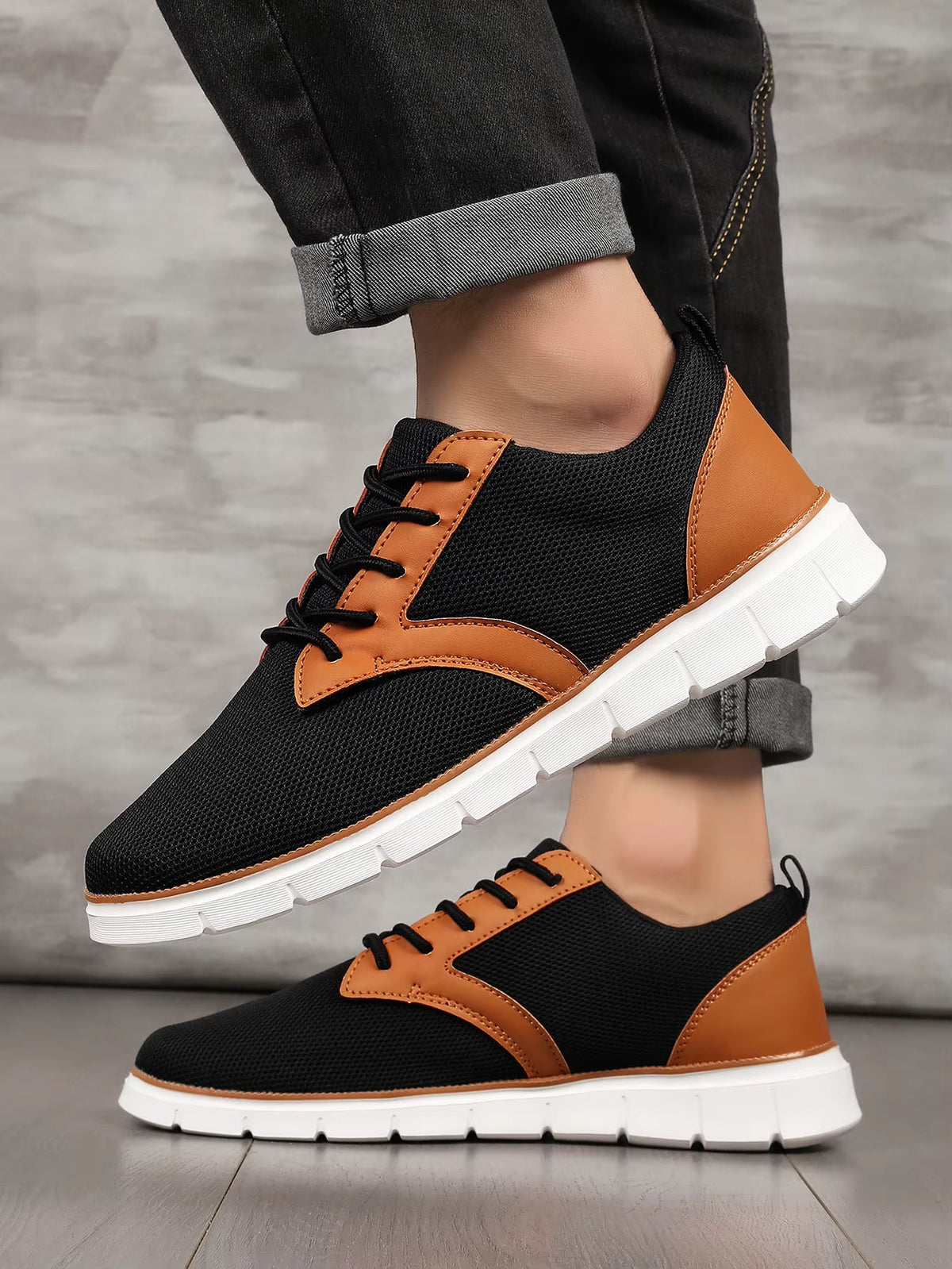 Desmond | Premium Canvas Leather Sneakers with Orthopedic Footbed