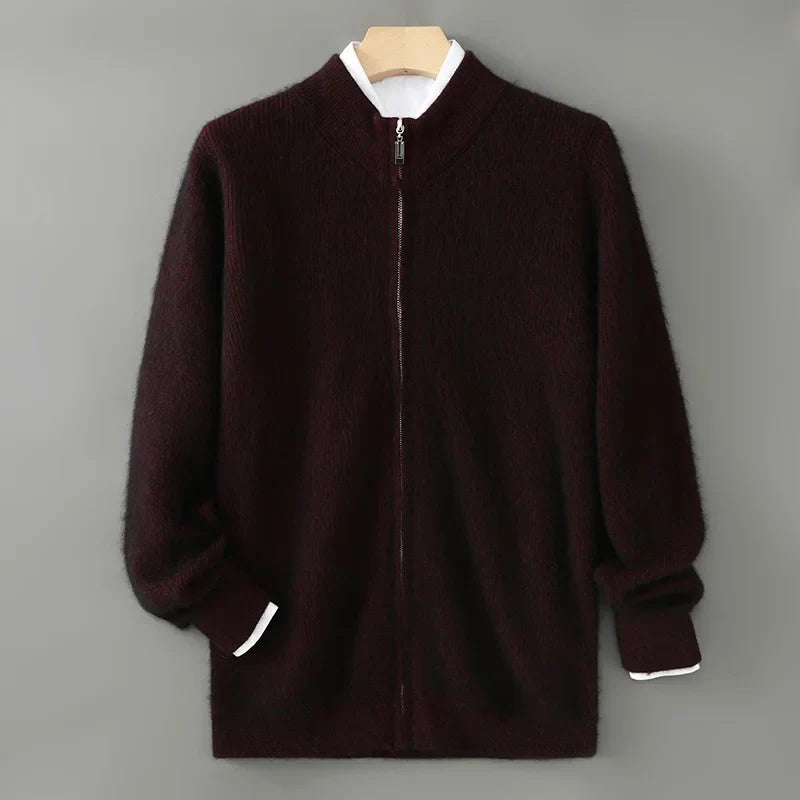 Nathaniel | Luxe Wool Cashmere Zip-Up Sweater