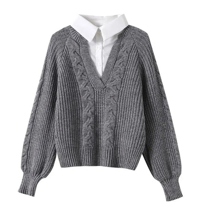 Esme | Pre-Layered Cable Knit Sweater