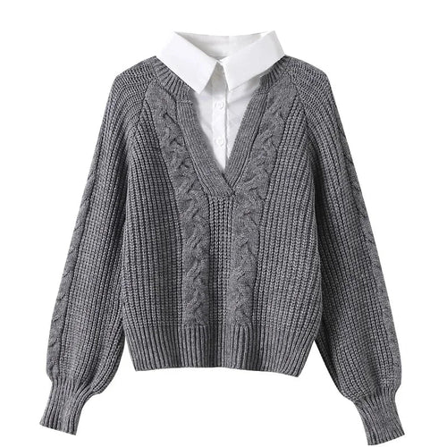 Esme | Pre-Layered Cable Knit Sweater