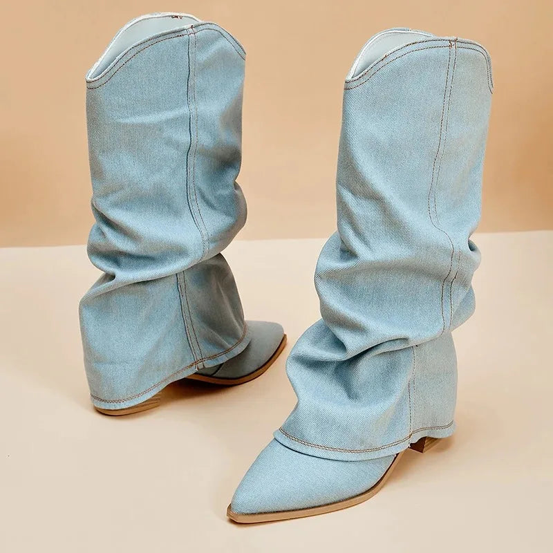 Henrietta | Chic Denim Ankle Boots