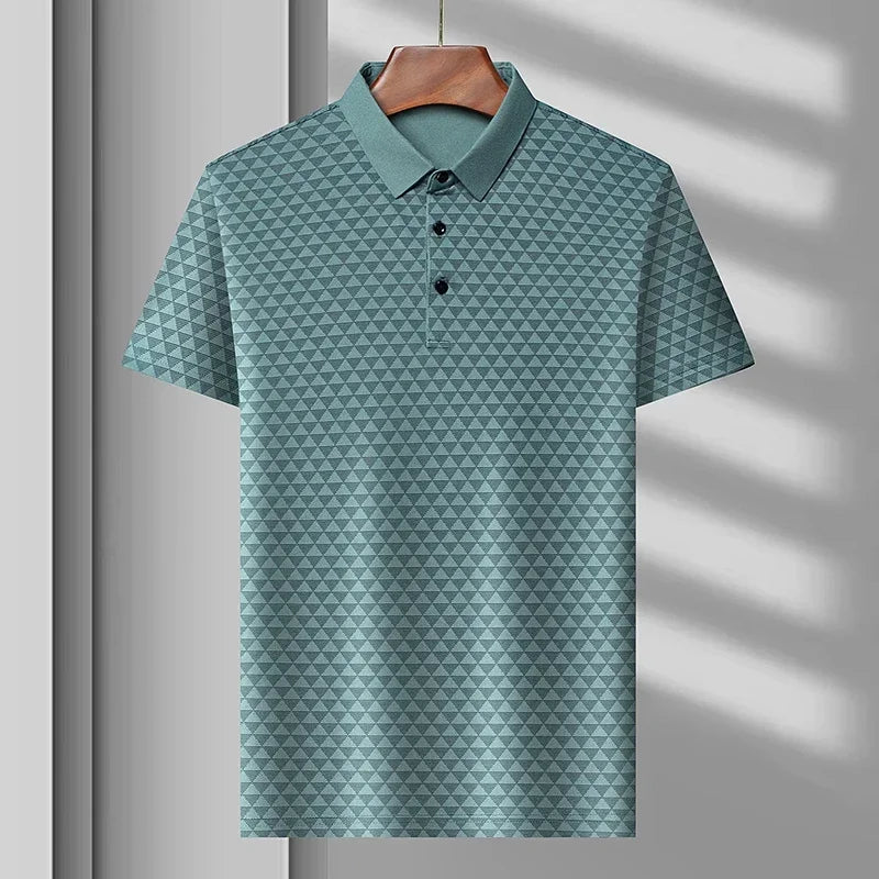 Elliott | Glacier Grid Polo Shirt