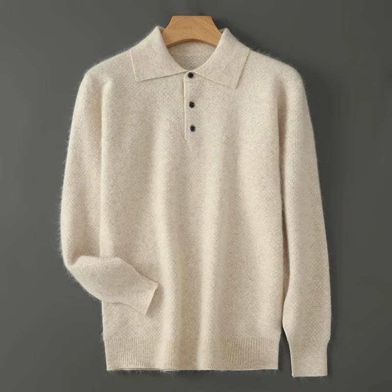 Leander | Luxe Wool Cashmere Button-Up Sweater
