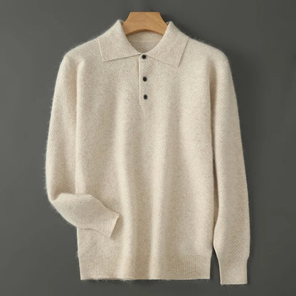 Leander | Luxe Wool Cashmere Button-Up Sweater