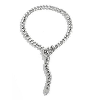 Vivienne | Savona Curb Link Necklace with Buckle Detail