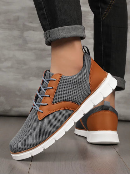 Desmond | Premium Canvas Leather Sneakers with Orthopedic Footbed