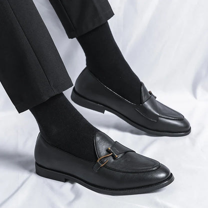 Oscar | Buckle Leather Loafers