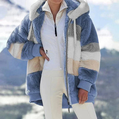 Esme | Luxe Colorblock Plush Overcoat