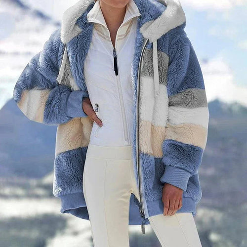 Esme | Luxe Colorblock Plush Overcoat
