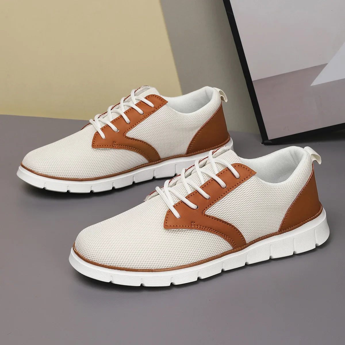Desmond | Premium Canvas Leather Sneakers with Orthopedic Footbed