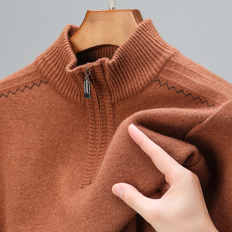 Mathis | Luxe Wool Blend Quarter-Zip Sweater