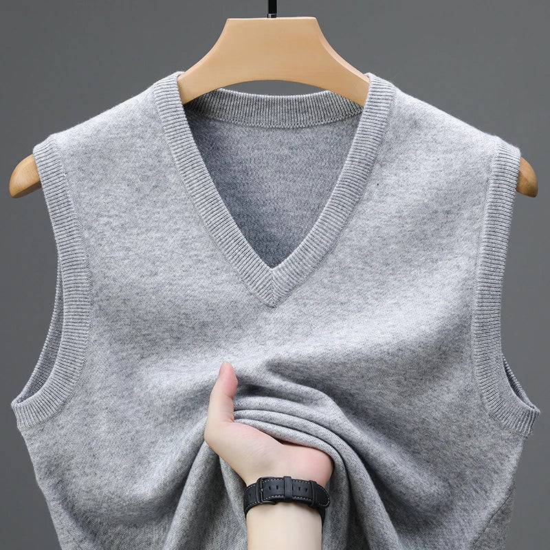 Barnaby | Luxe Wool V-Neck Sweater Vest