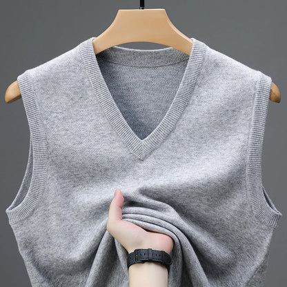 Barnaby | Luxe Wool V-Neck Sweater Vest