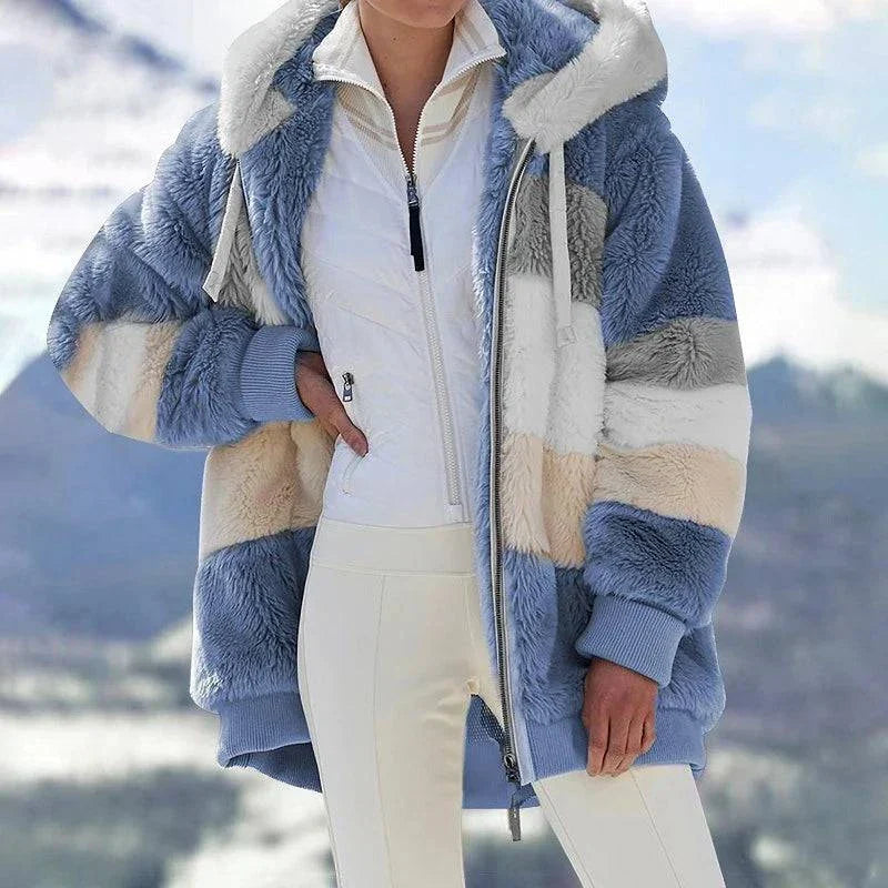 Esme | Luxe Colorblock Plush Overcoat
