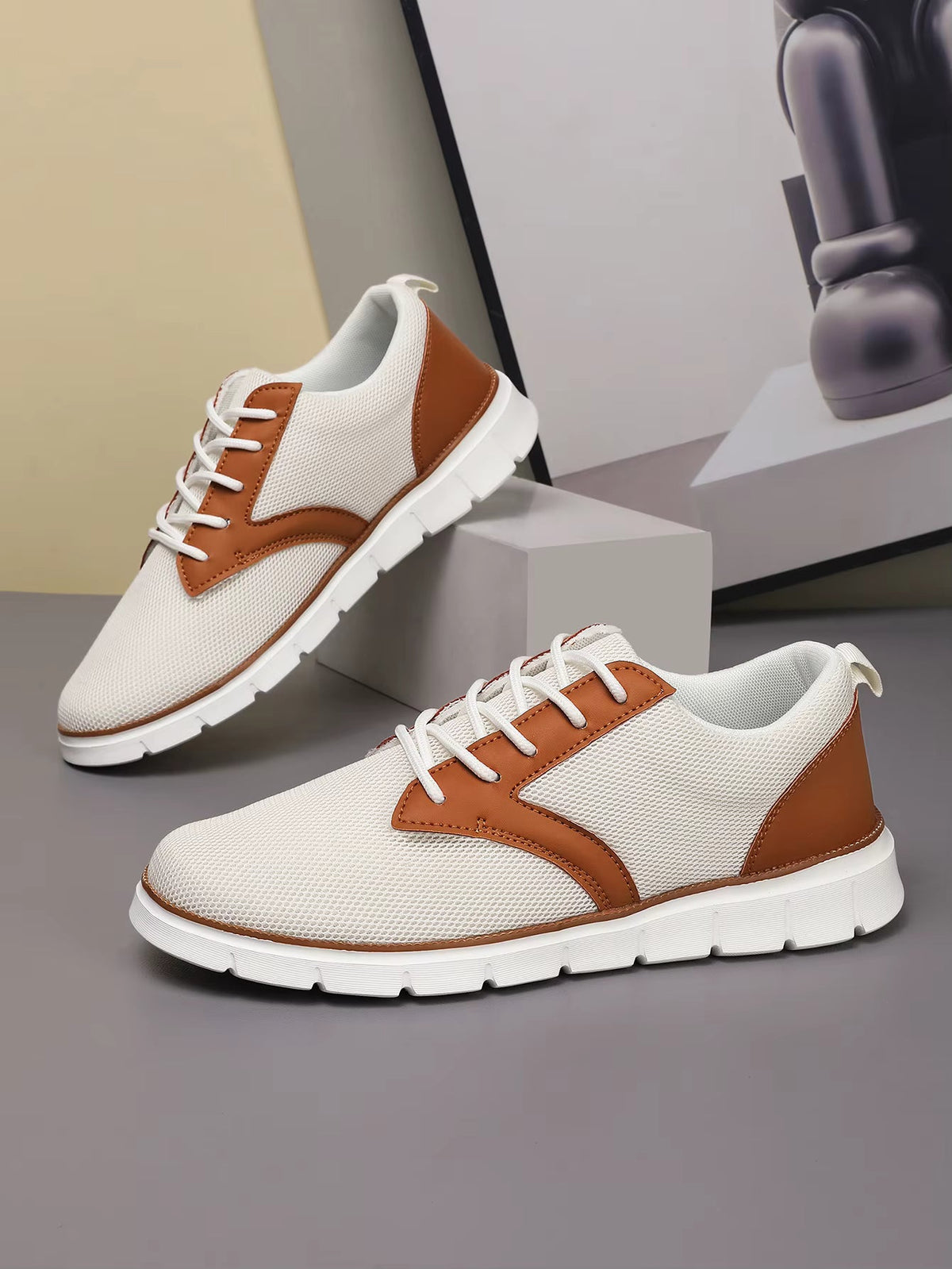 Desmond | Premium Canvas Leather Sneakers with Orthopedic Footbed