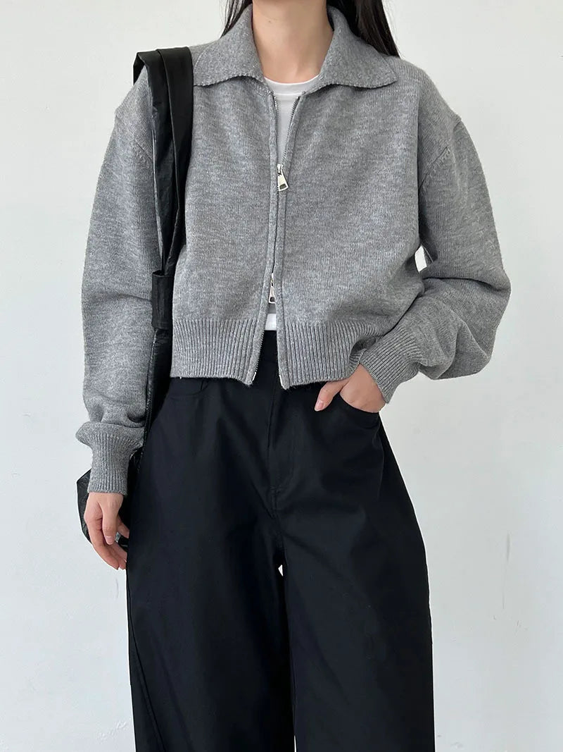 Belinda | Luxe Double-Zip Knit Cardigan