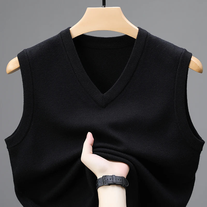 Barnaby | Luxe Wool V-Neck Sweater Vest