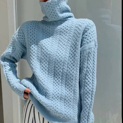 Vivienne | Braided Turtleneck Sweater