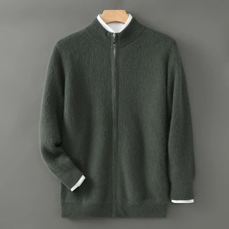 Nathaniel | Luxe Wool Cashmere Zip-Up Sweater