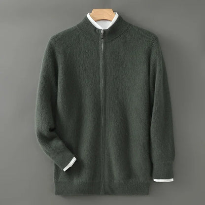 Nathaniel | Luxe Wool Cashmere Zip-Up Sweater