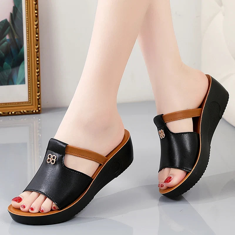 Wilhelmina | Luxe Leather Open-Toe Sandals