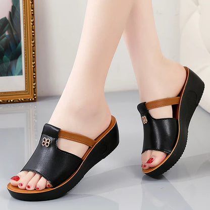 Wilhelmina | Luxe Leather Open-Toe Sandals