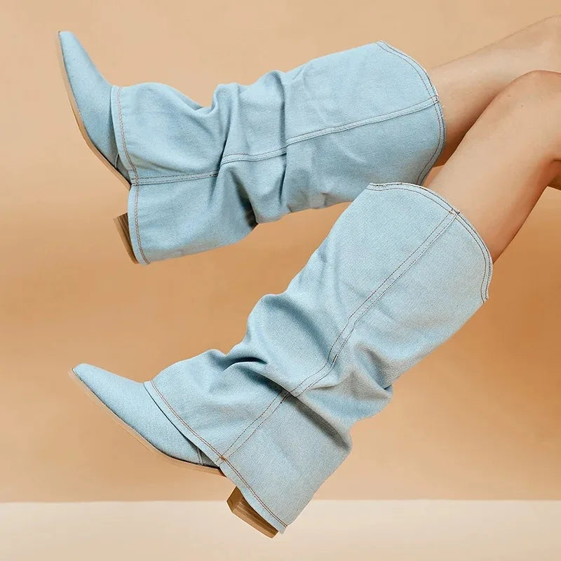 Henrietta | Chic Denim Ankle Boots